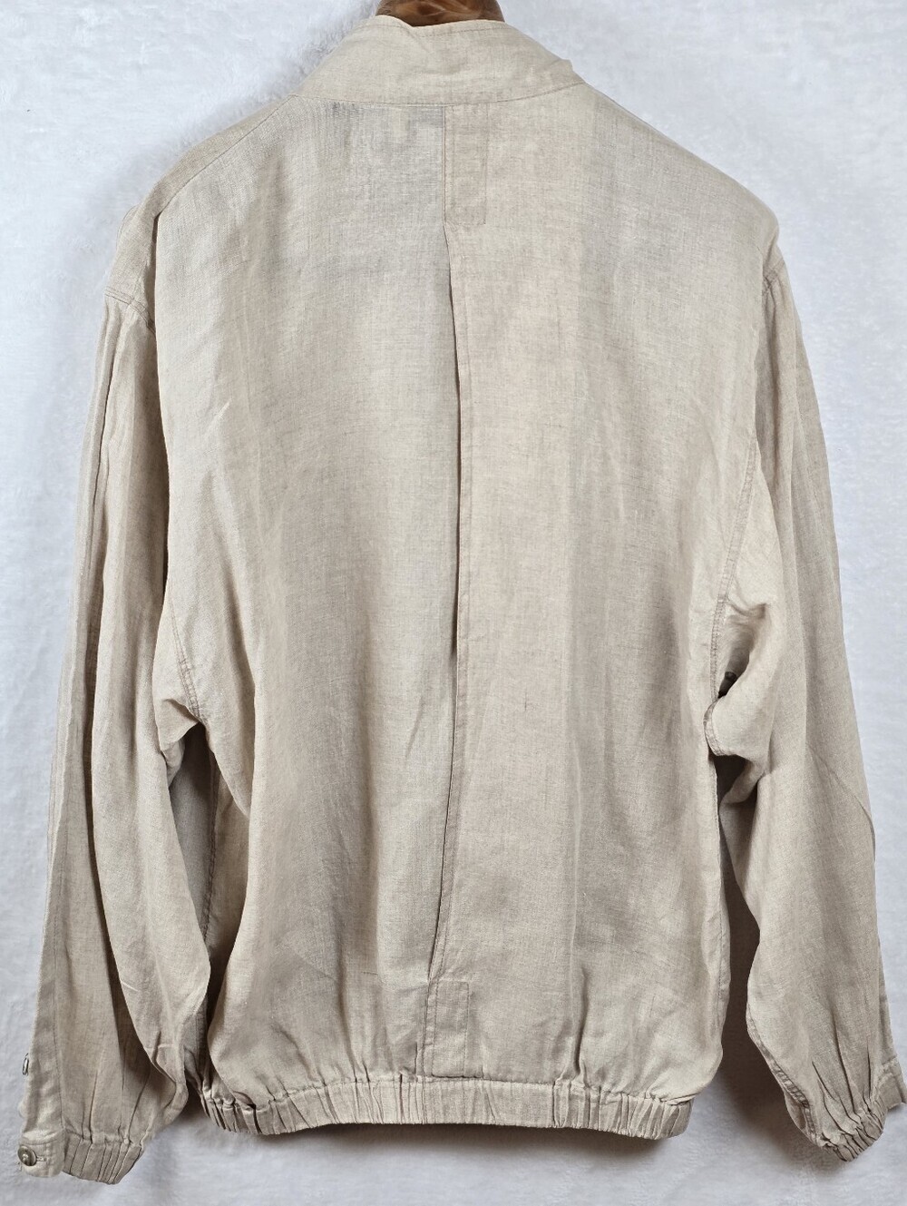 Vintage Roger Forsythe 100% Linen Bomber Lightweight Full Zip Jacket Sz.S - Picture 5 of 13